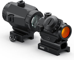 Feyachi RS-23 Red Dot Sight with M40 3X Magnifier Combo Kit, 1x22mm Red Dot Sight & Magnifier Built-in Flip Mount Combo, Absolute Co-Witness