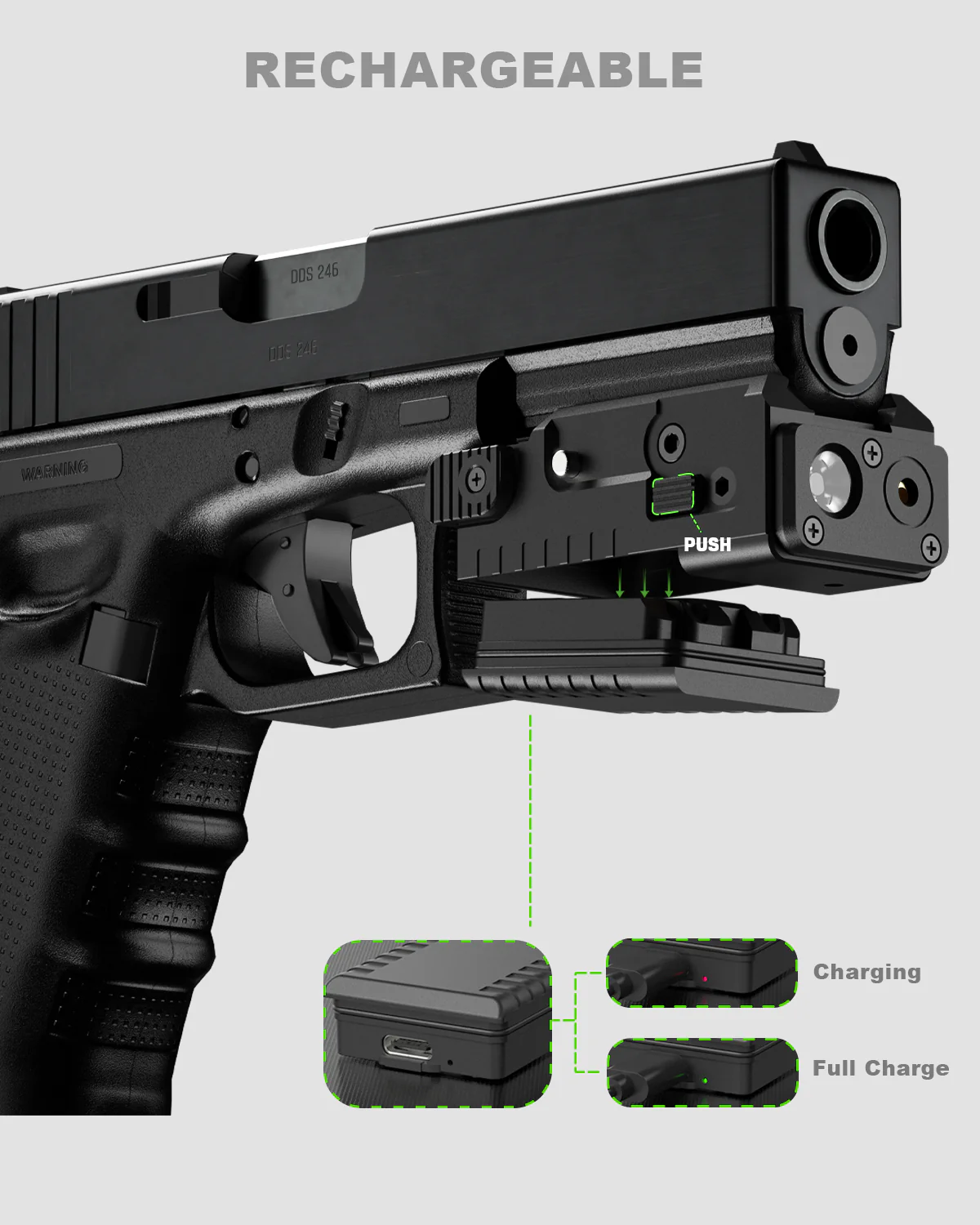 Feyachi 700Lum Green Laser & Light Combo