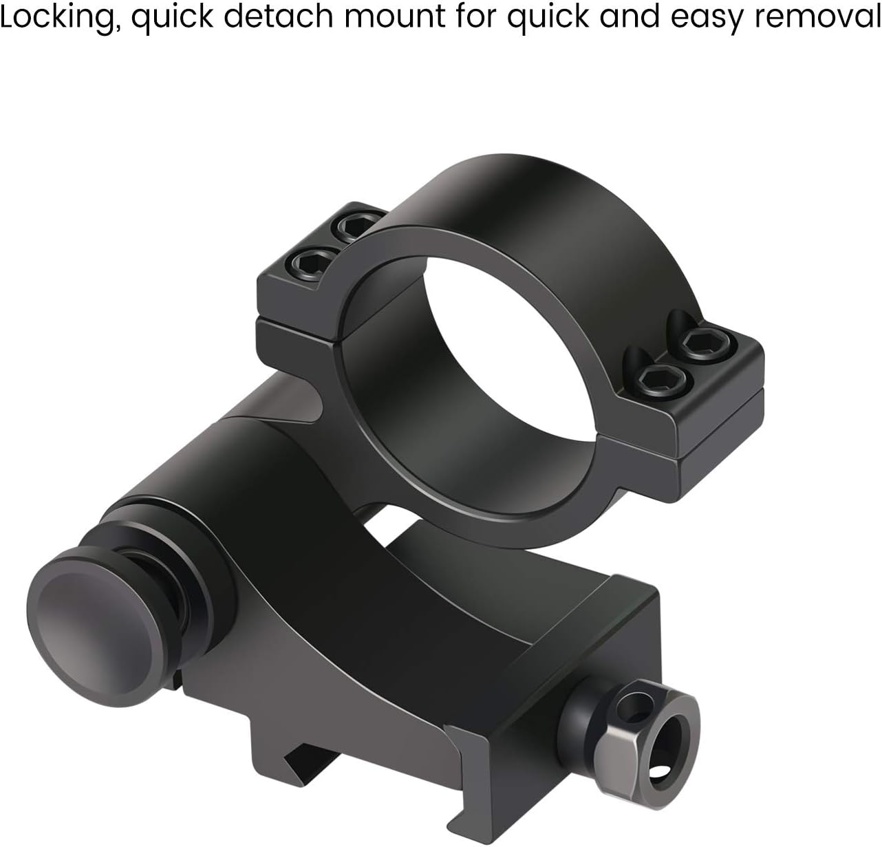 Feyachi 1.5X - 5X Zoomable Red Dot Magnifier for Absolute Co-Witness Red Dot Sight Reversible Fits Picatinny Rails