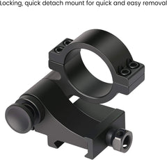 Feyachi 1.5X - 5X Zoomable Red Dot Magnifier for Absolute Co-Witness Red Dot Sight Reversible Fits Picatinny Rails