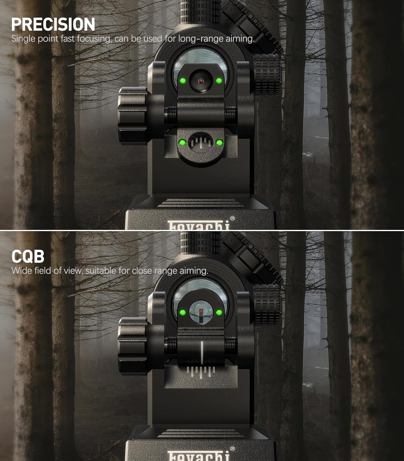 Feyachi Flip Up Sights Fiber Optics Iron Sight with Green Red Sight Front and Rear Backup Rifle Sight for Picatinny Rail