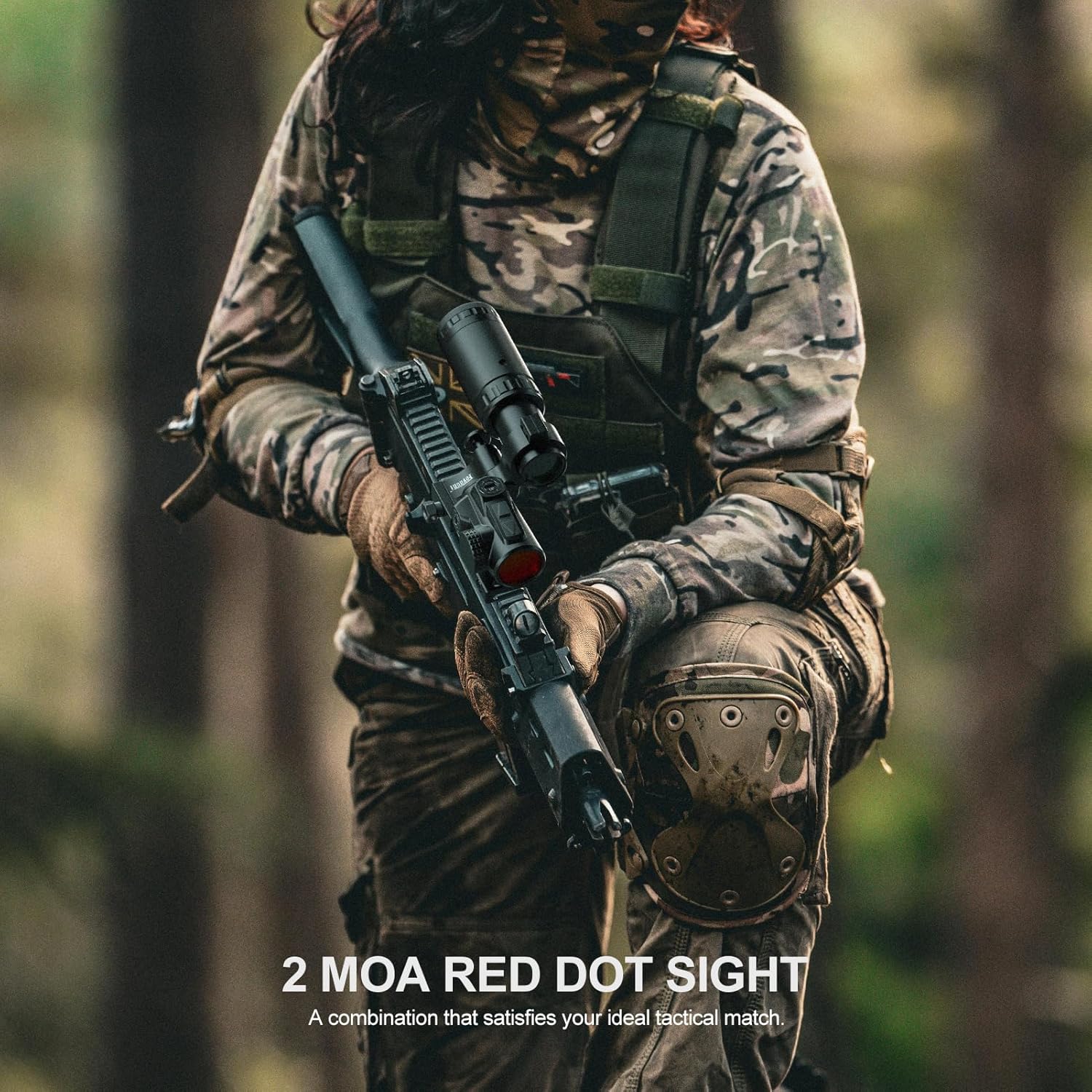 Feyachi V90 2 MOA Red Dot Sights with M37 5X Magnifier Combo Set 1 x 25mm Red Dot and Magnifier Combo Built-in Flip Mount Absolute Co-Witness