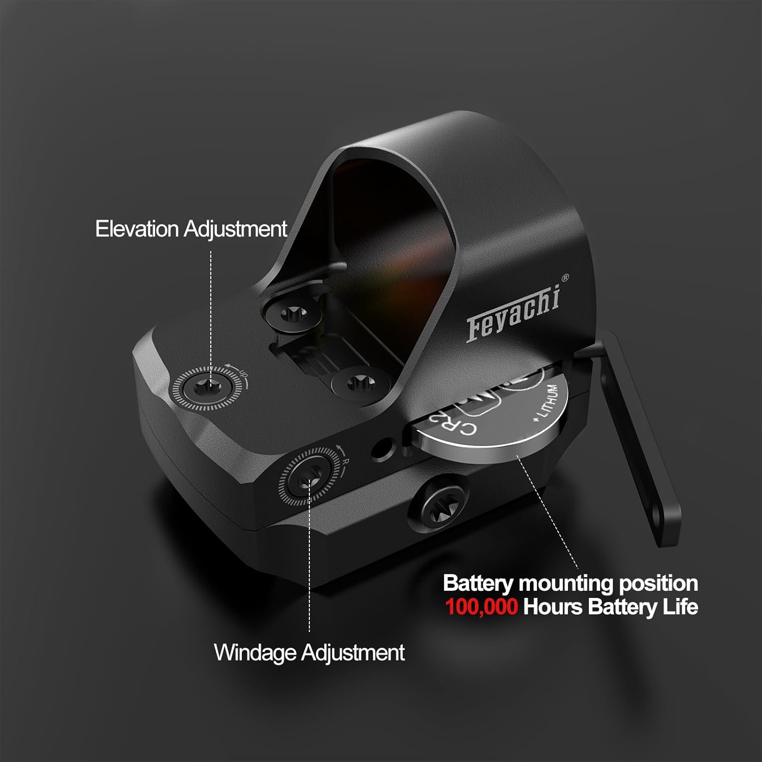 Feyachi RDS-59 3 MOA Red Dot Sight for Pistol Shake Awake Handgun Red Dot Sight for Doctor Pistol Reflex Sight with Adapter Plate for MOS & Picatinny Mount