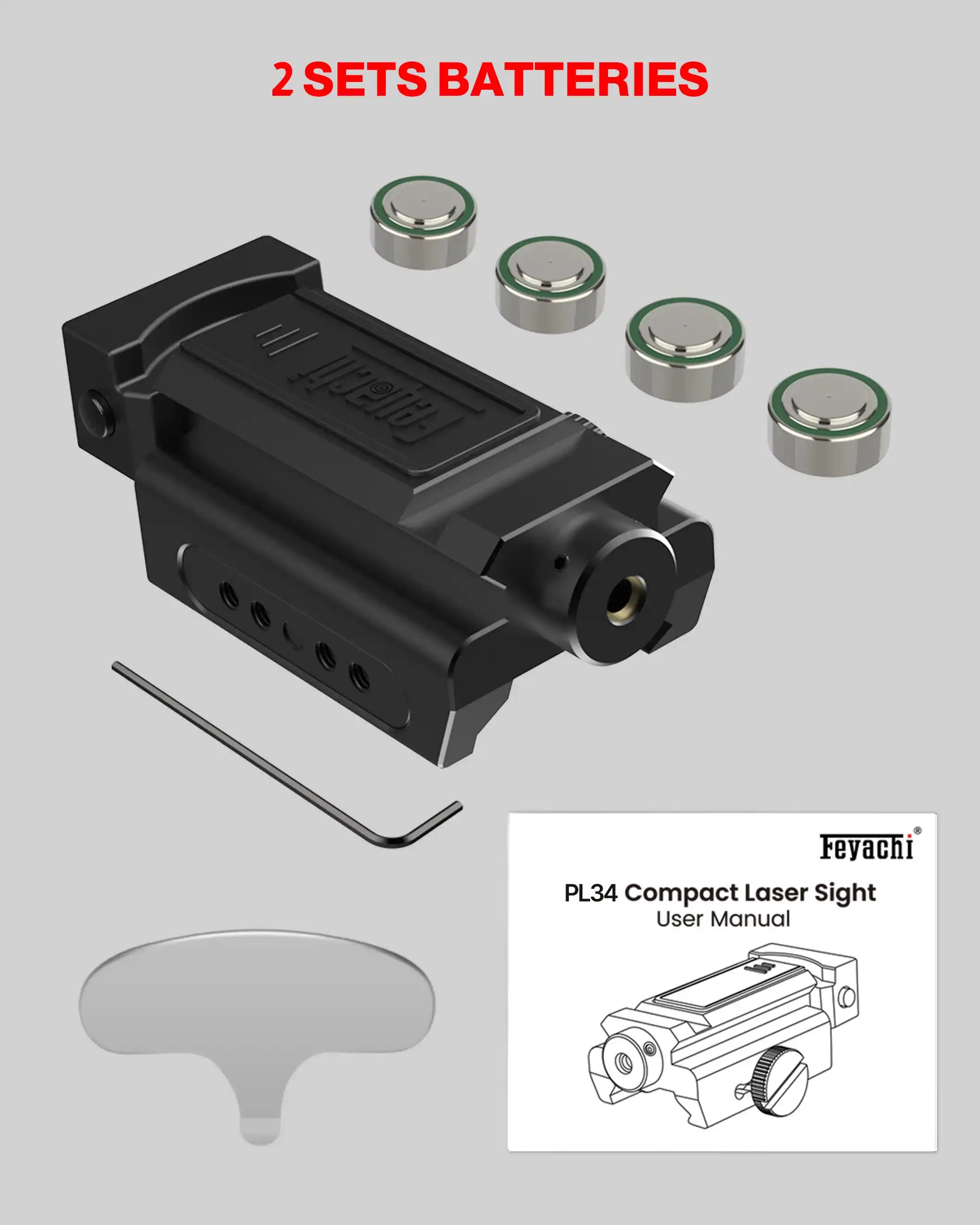Feyachi PL-34 Kompaktes Laservisier - Grün, niedriges Profil