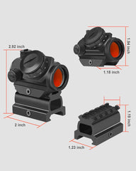 Feyachi RDS-23 Micro Red Dot Sight - Compatto con supporto riser