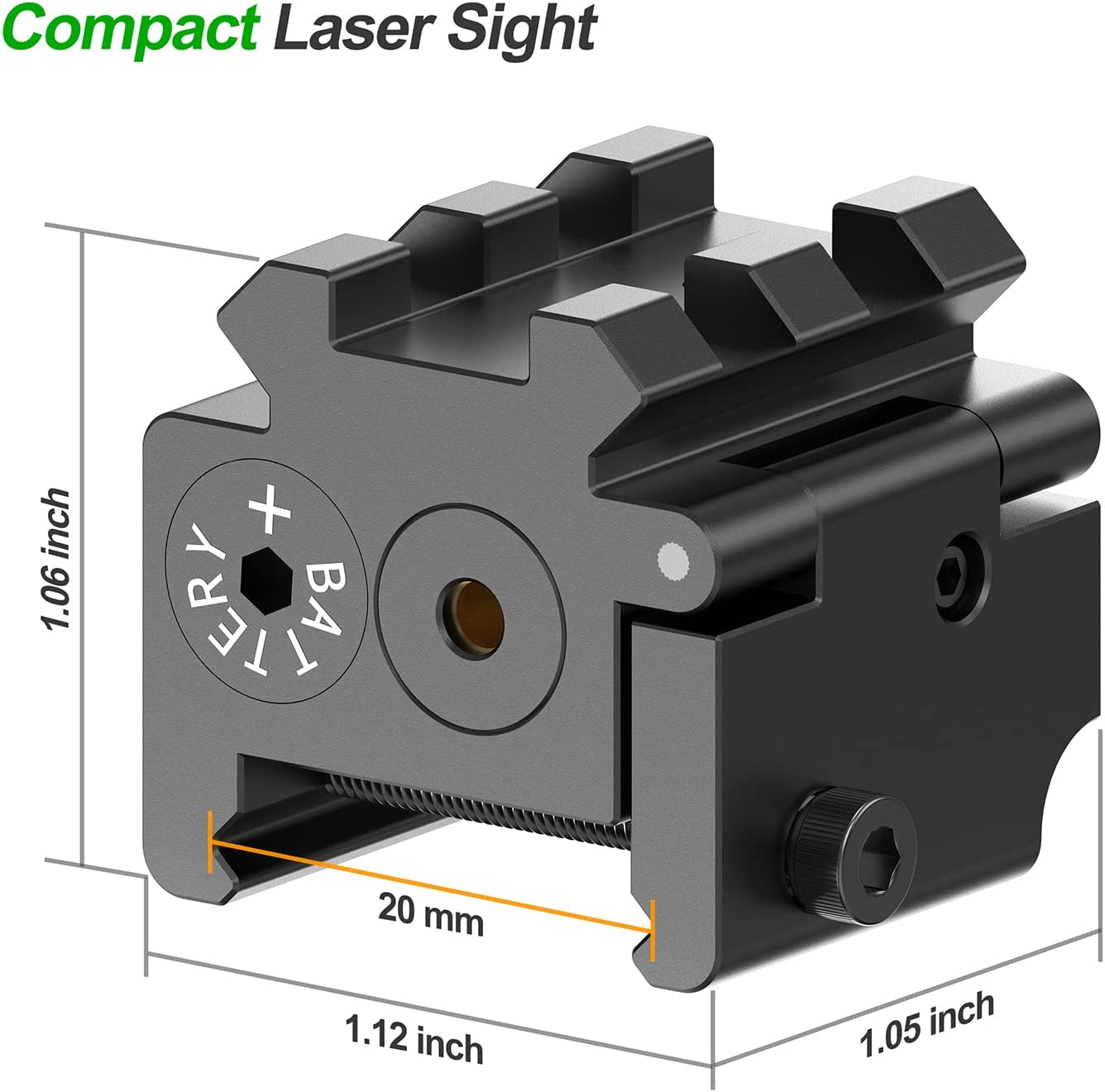 Feyachi PL-19-G Laser Weapon Light - Compact Green Laser for Pistol