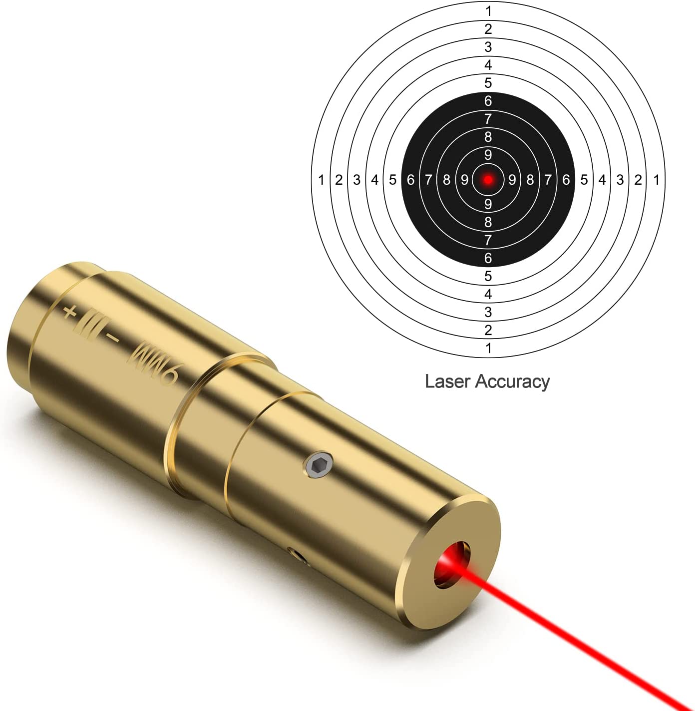 Feyachi BS50 Laser Bore Sight - 9mm Red Laser