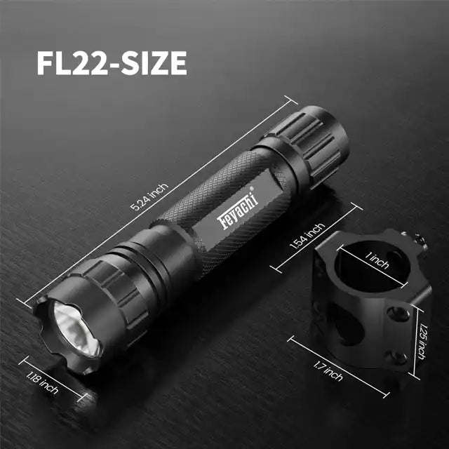 Feyachi FL22 Taktische Taschenlampe mit Halterung - 1200 Lumen Mlok 