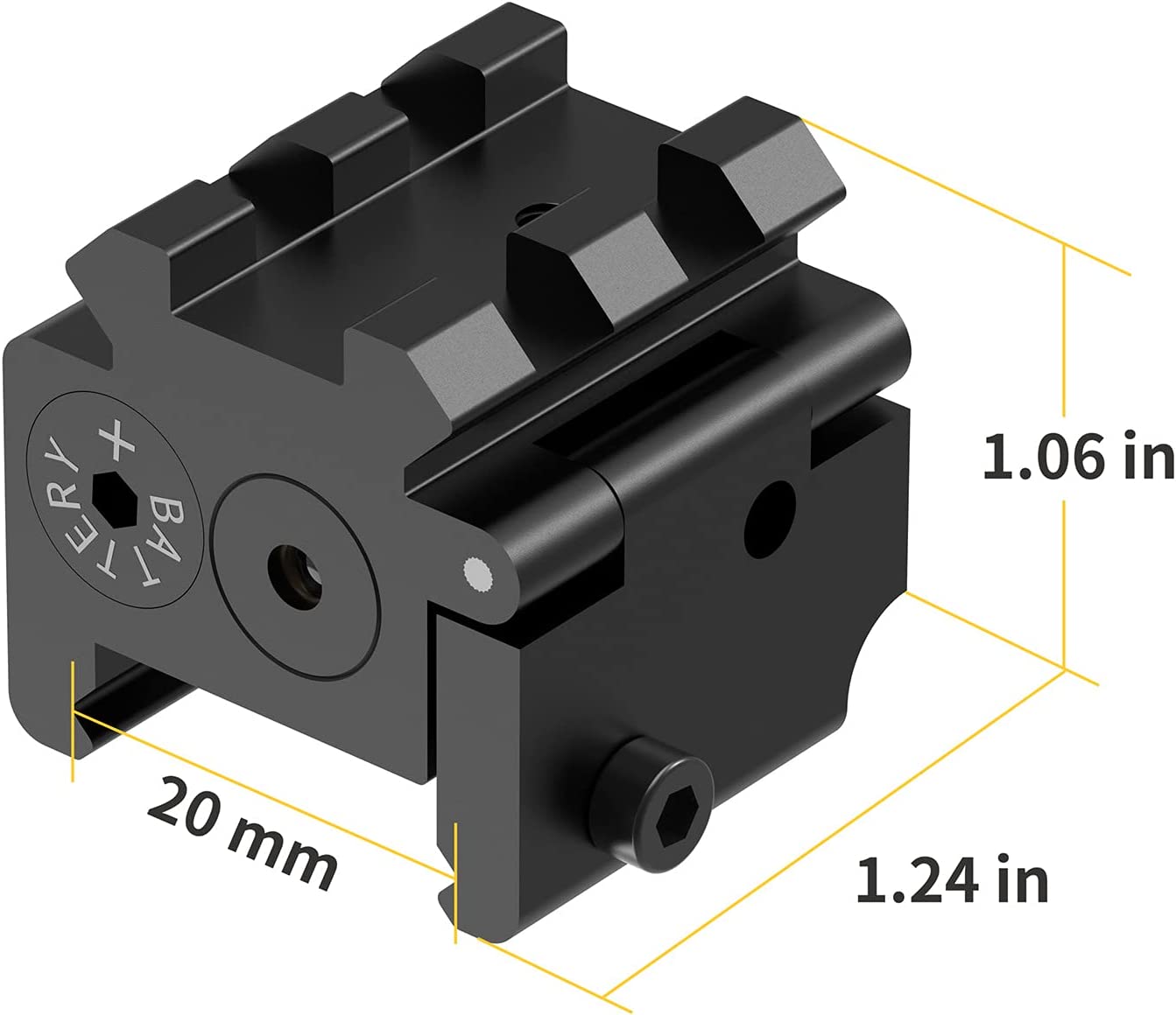 Feyachi PL-19-R Laser Sight - Compact Red Beam for Rail