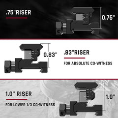 Feyachi RM10 Picatinny Riser Mount - 3 Slot Optic Riser
