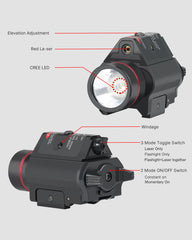 Feyachi LF-38 Rote Laser-Taschenlampen-Kombination – 200 Lumen taktisch