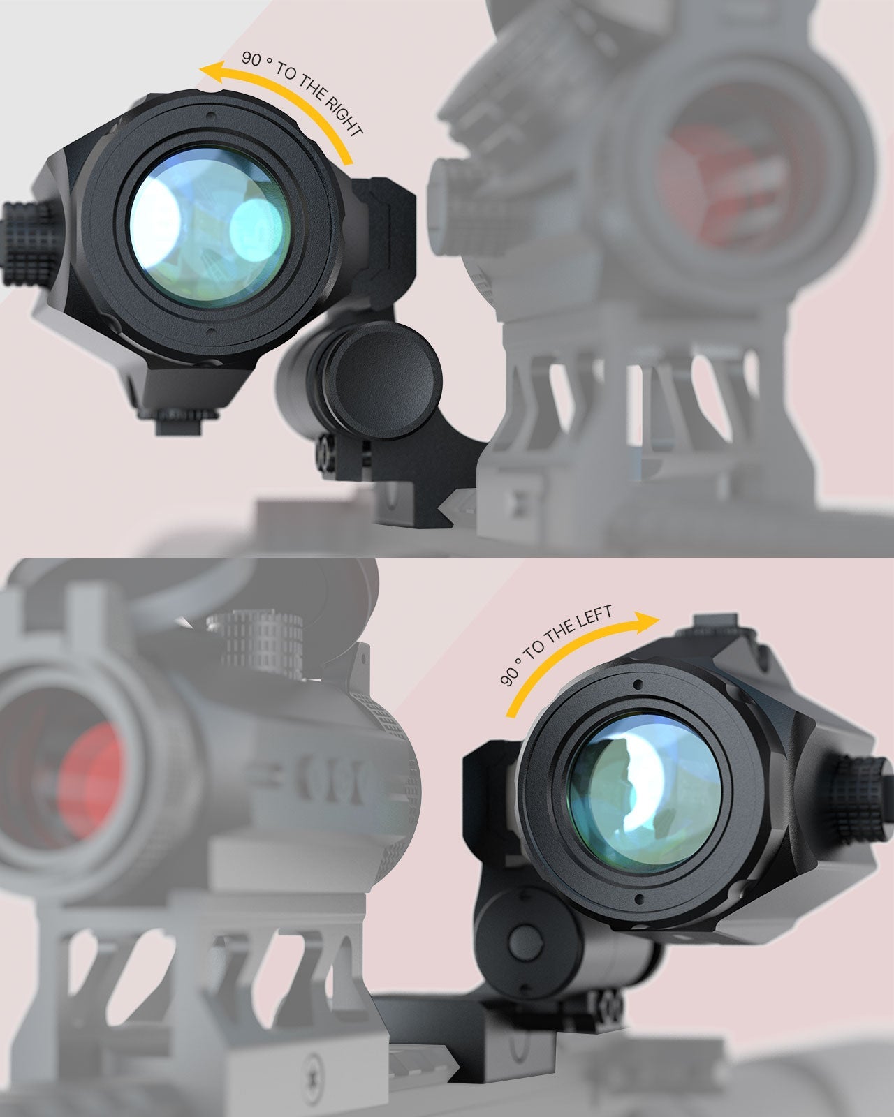 Feyachi M40 Red Dot Magnifier - Flip to Side Adjustable