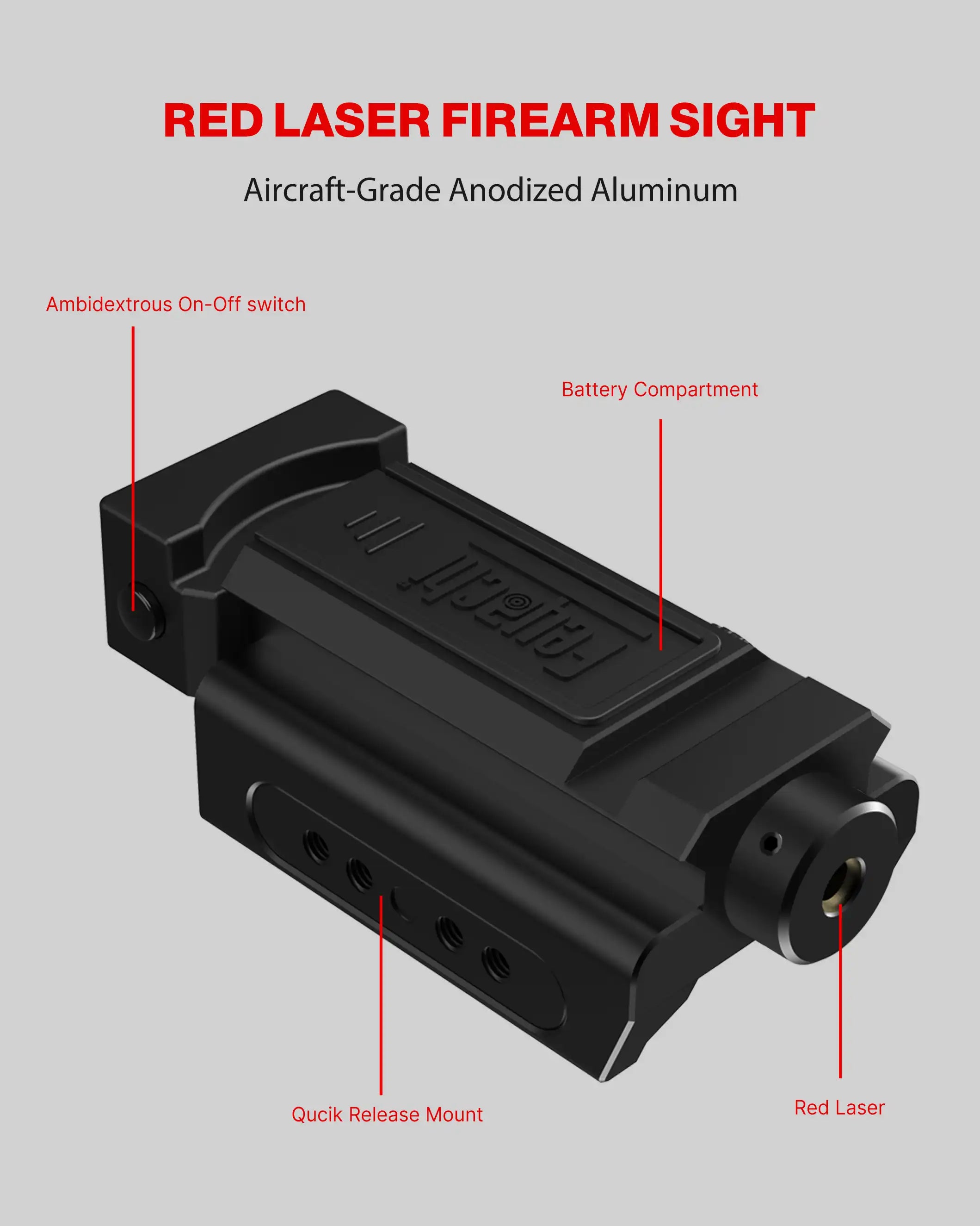 Feyachi PL-31 Compact Laser Sight - Red Low-Profile
