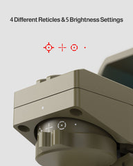 Feyachi RS61 Red Dot Reflexvisier Khaki - Co-Witness-Montage