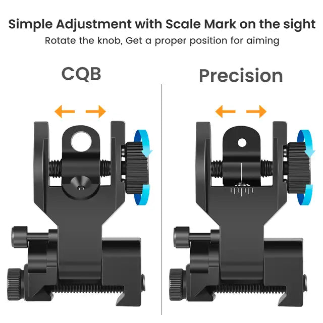 Feyachi S09 Backup Iron Sights - Flip Up Sights for Rails